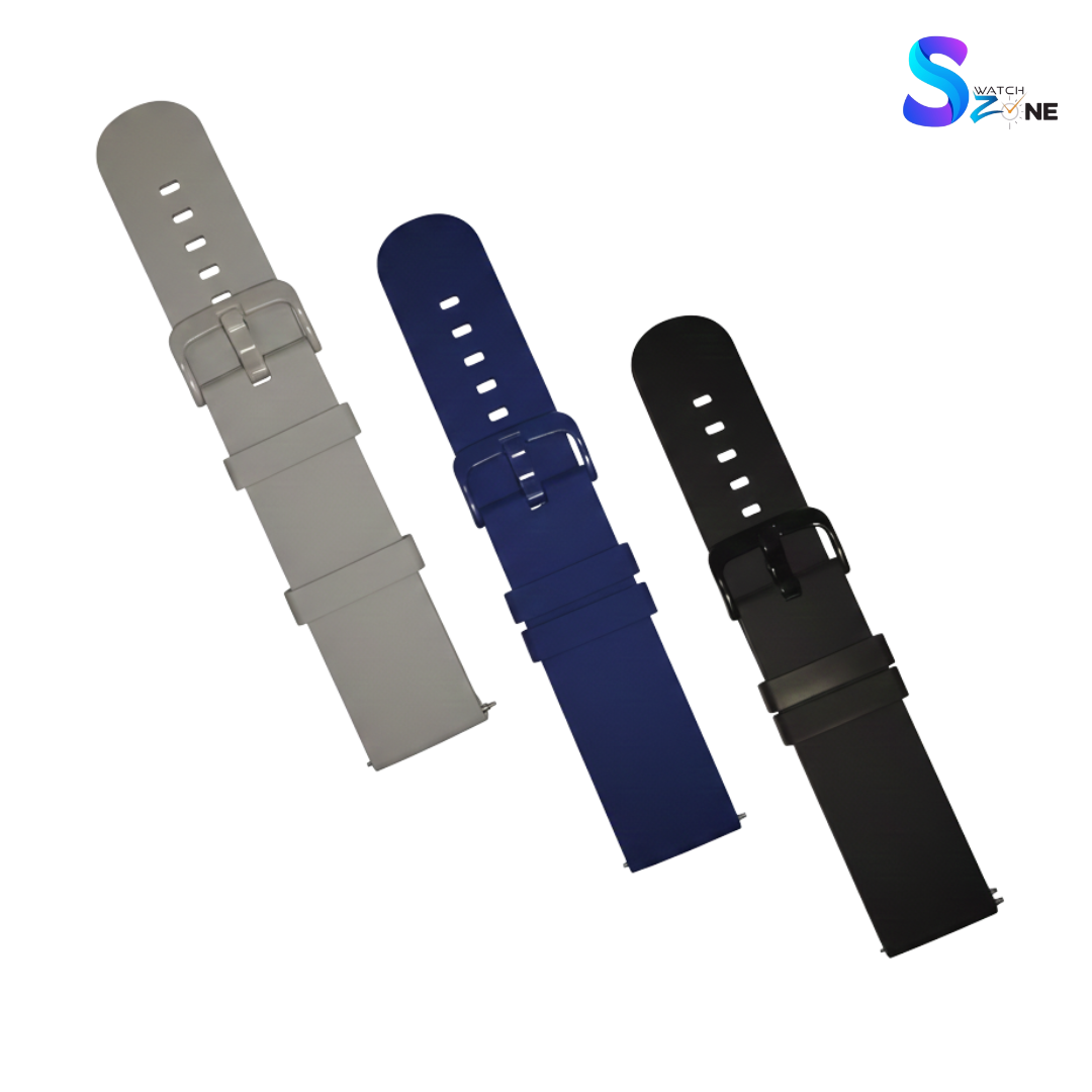 Smartwatch Strap Universal Silicone Leather 22mm Adjustable